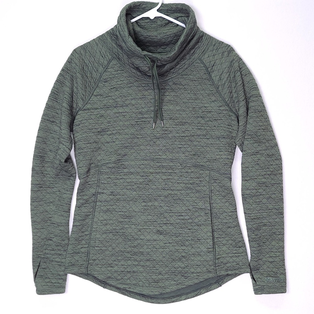 MARMOT Annie Cowl Sweatshirt Pullover Quilted Womens M Loden Green